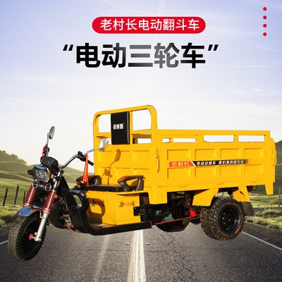 老村長電動(dòng)自卸翻斗三輪車?yán)涊d貨電瓶車家用代步農(nóng)用電動(dòng)三輪車